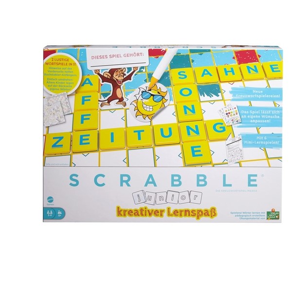 Mattel Scrabble Junior kreativer Lernspaß HCK86