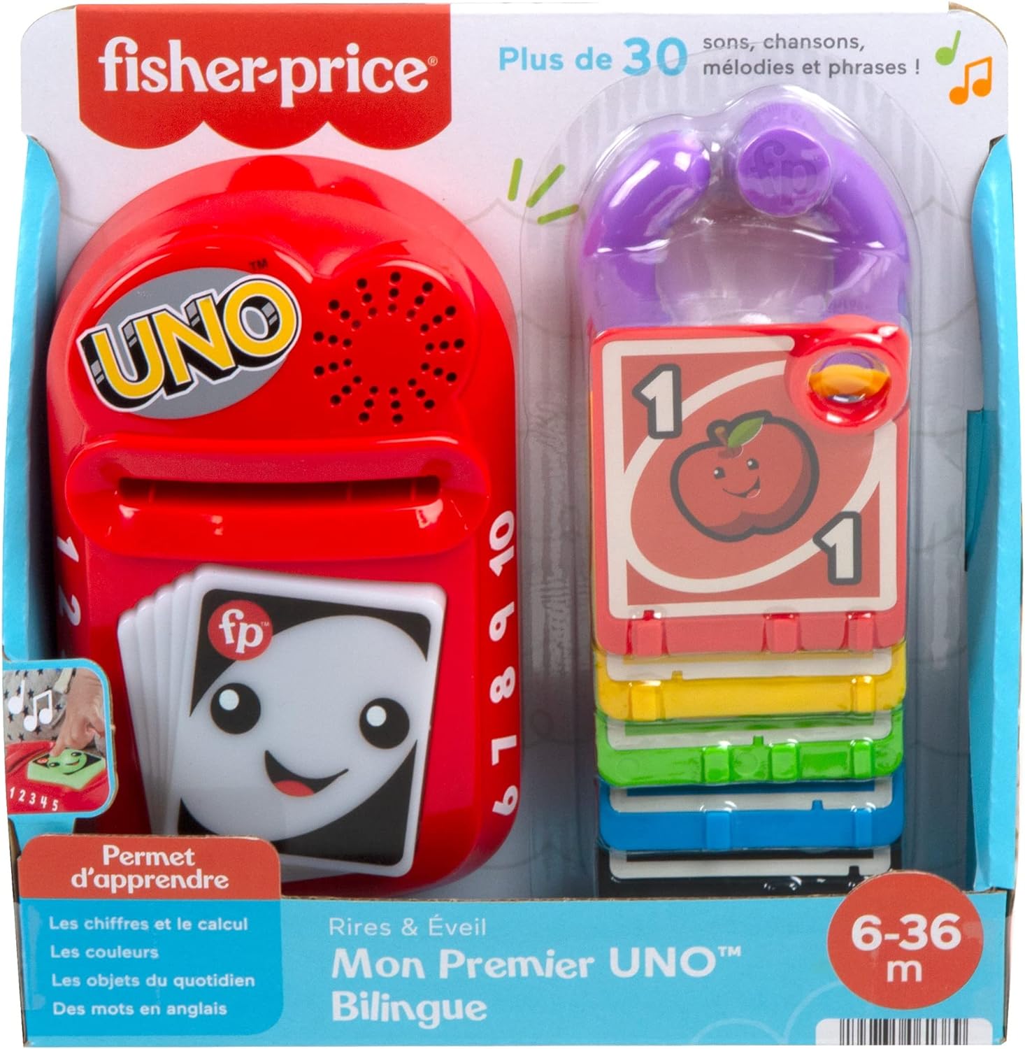 Fisher-Price Lernspaß Baby Uno Länderversion: Frankreich Mattel HGY54  Mattel   