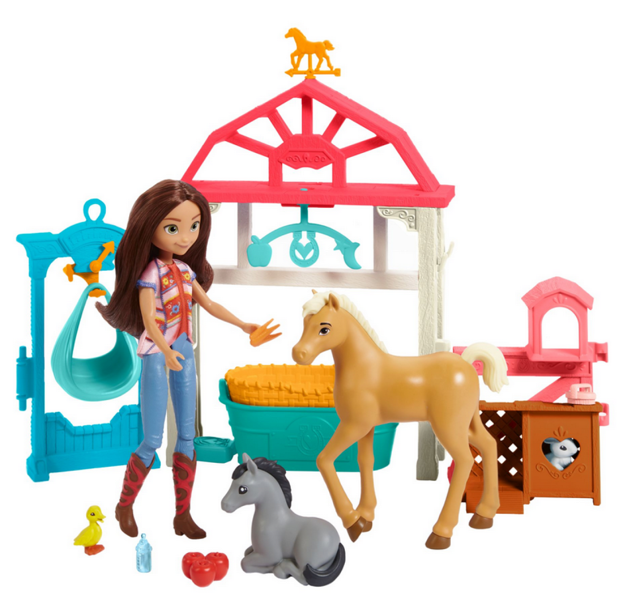 Mattel Spirit Luckys Tierbaby-Pflegestation mit Pony & Fohlen, Puppe HCH37  Mattel   
