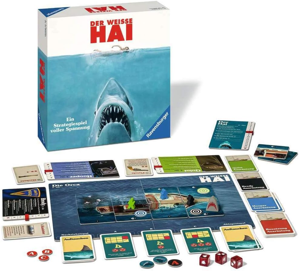 Ravensburger Der weisse Hai Spannendes Strategiespiel 26799