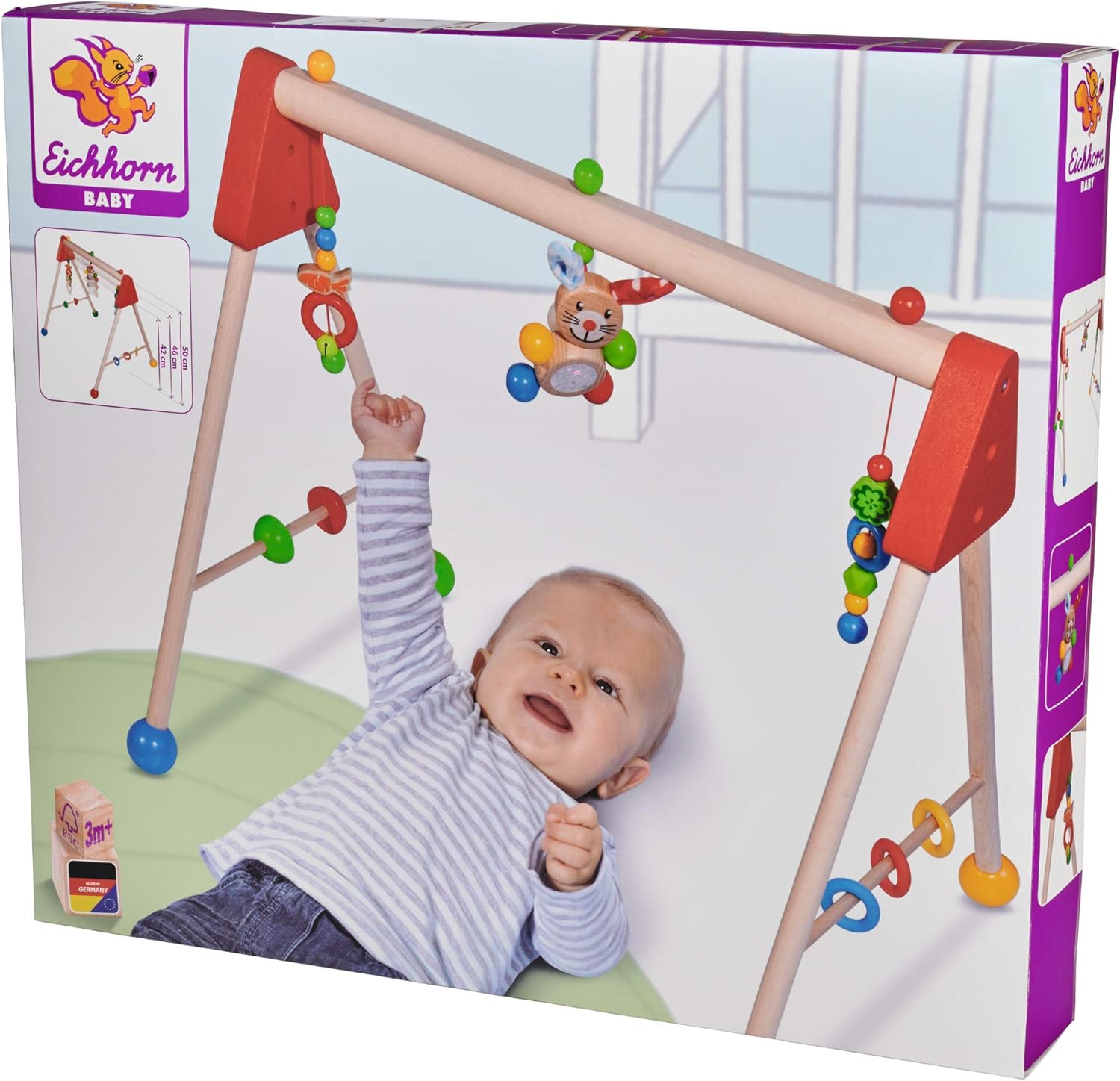 Eichhorn Baby Holz-Gym Spielbogen mit Hasenmotiv 100017034  Eichhorn   