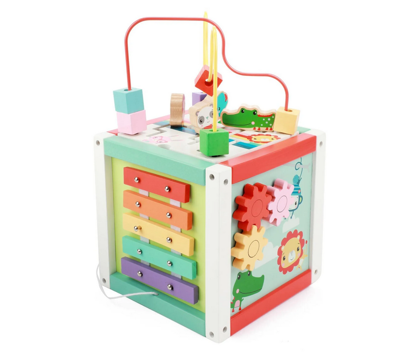 Holz Motorik-Würfel Activity 5 in 1 Cube Fisher Price