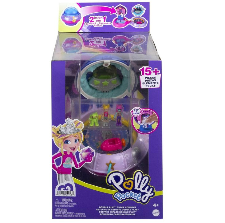 Polly Pocket Doppelspaß Prinzessinnen-Ufo Schatulle Mattel HCG25