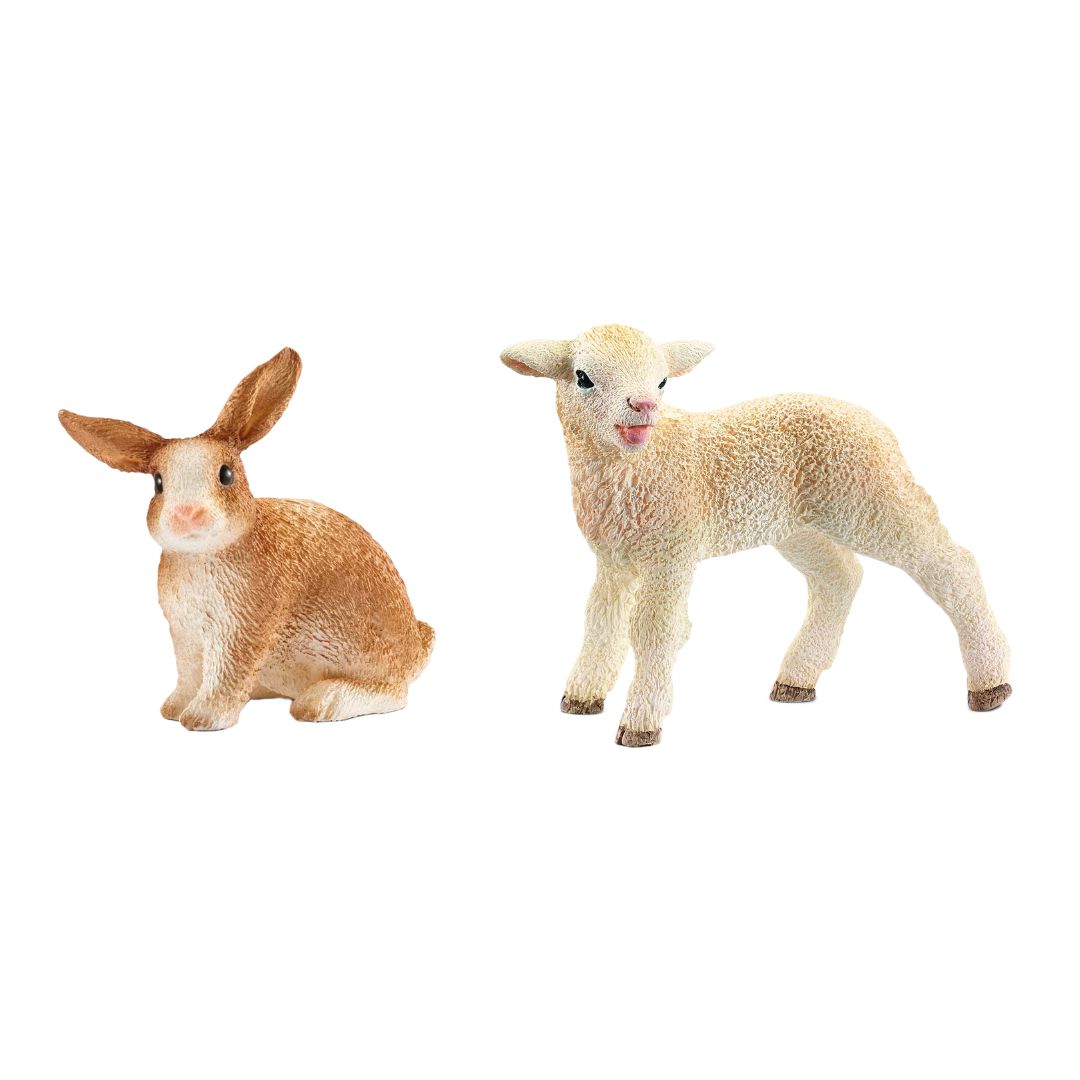 Schleich 13744 Schäfchen & 13827 Kaninchen Bundle