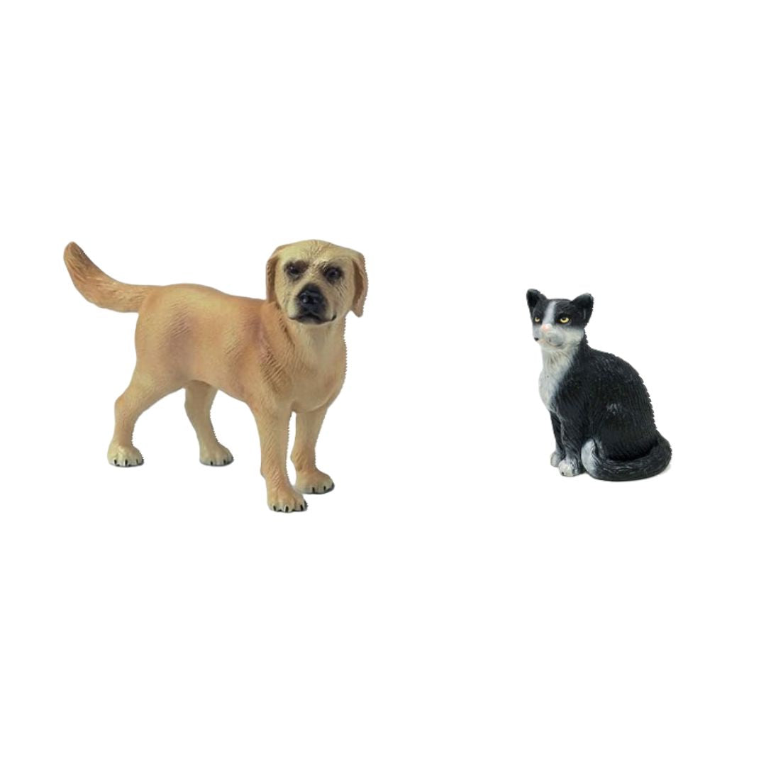 Schleich 16329 Labrador gelb & 13123 Katze sitzend Bundle