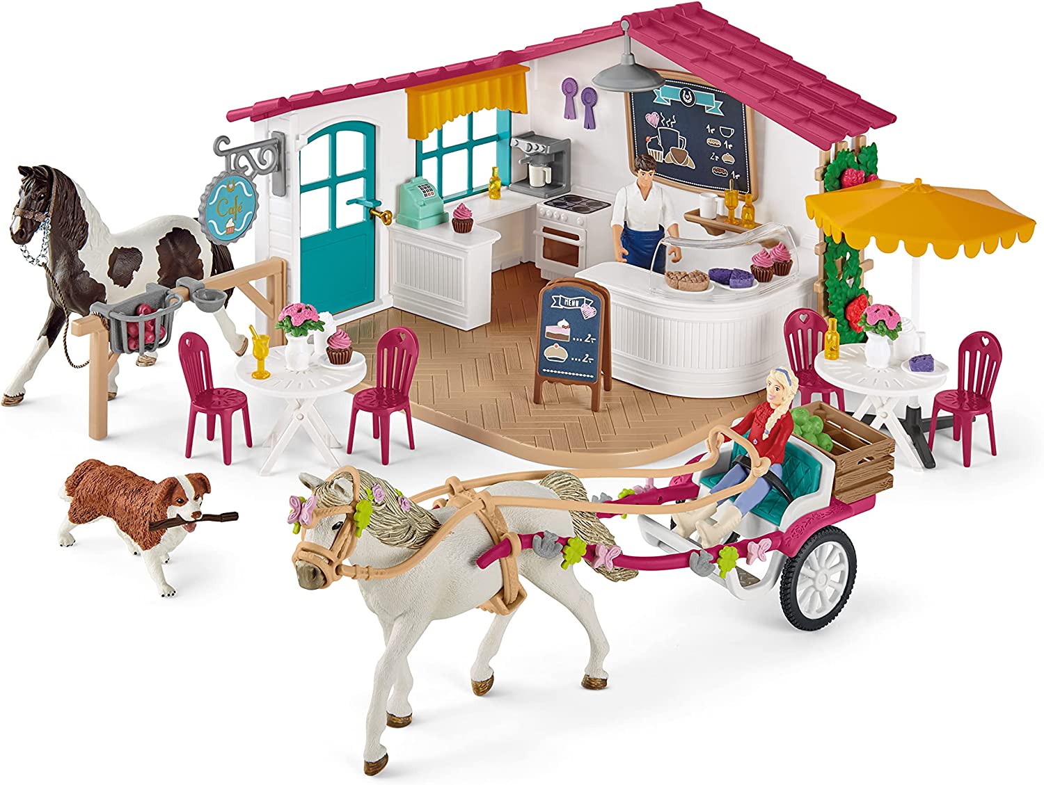 Schleich 72158 Kutschfahrt zum Reiter Café