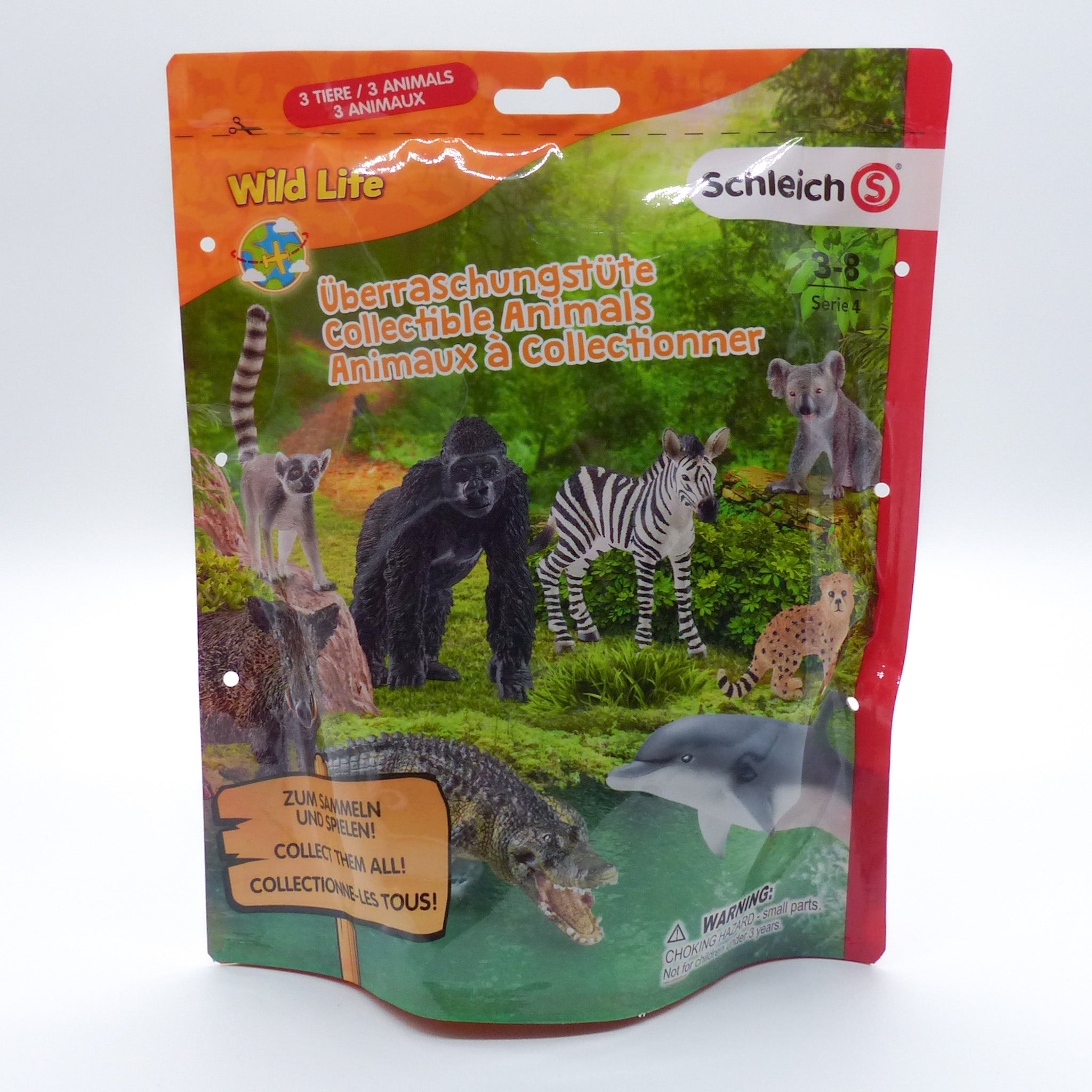Schleich 87862 Wild Life Serie 4 Überraschungstüte 3 Sammelfiguren
