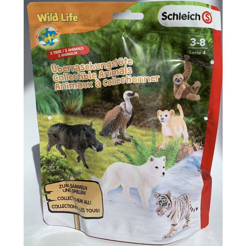 Schleich 87956 Wild Life - Überraschungstüte inkl. 3 Tiere, Serie 4