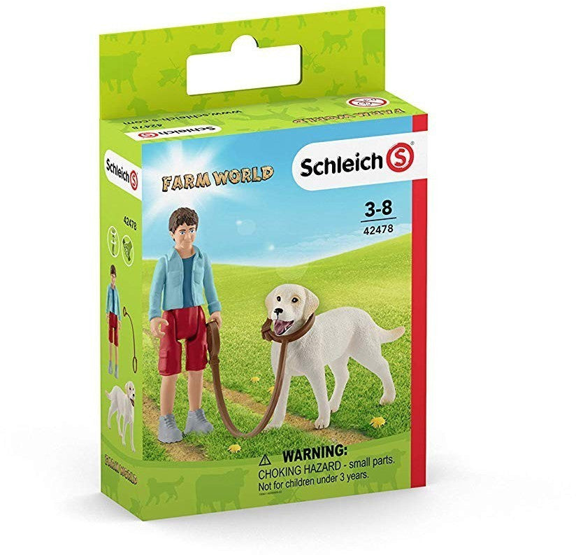 Schleich 42478 Spaziergang mit Labrador Retriever