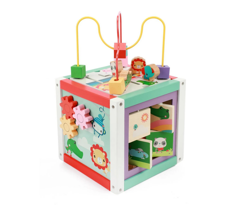 Holz Motorik-Würfel Activity 5 in 1 Cube Fisher Price