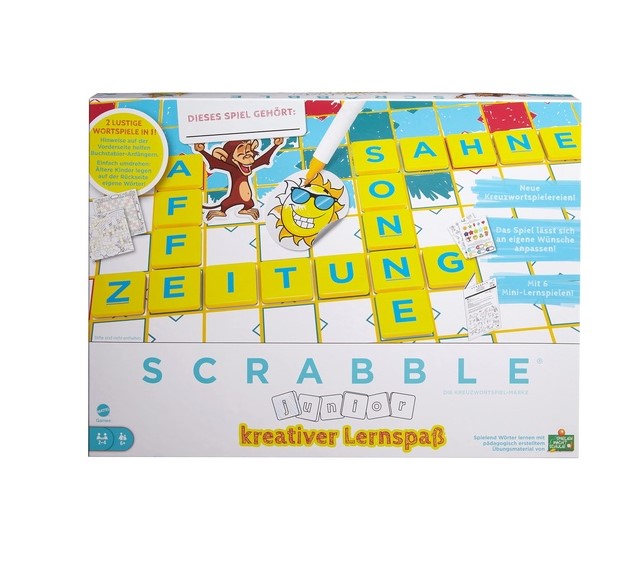 Mattel Scrabble Junior kreativer Lernspaß HCK86