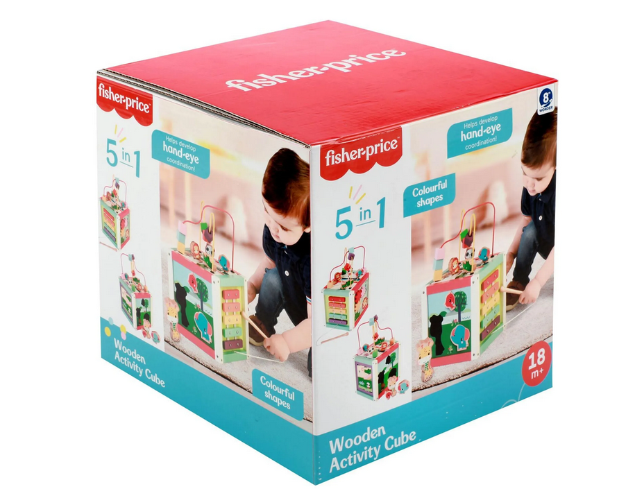 Holz Motorik-Würfel Activity 5 in 1 Cube Fisher Price