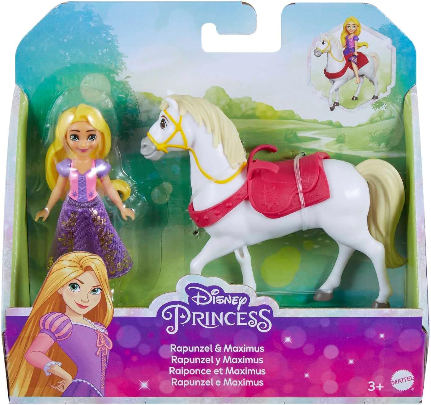 Disney Prinzessin, Rapunzelpuppe und Pferd Maximus Disneyfilm Rapunzel Neu verföhnt“ HLW84  Mattel   