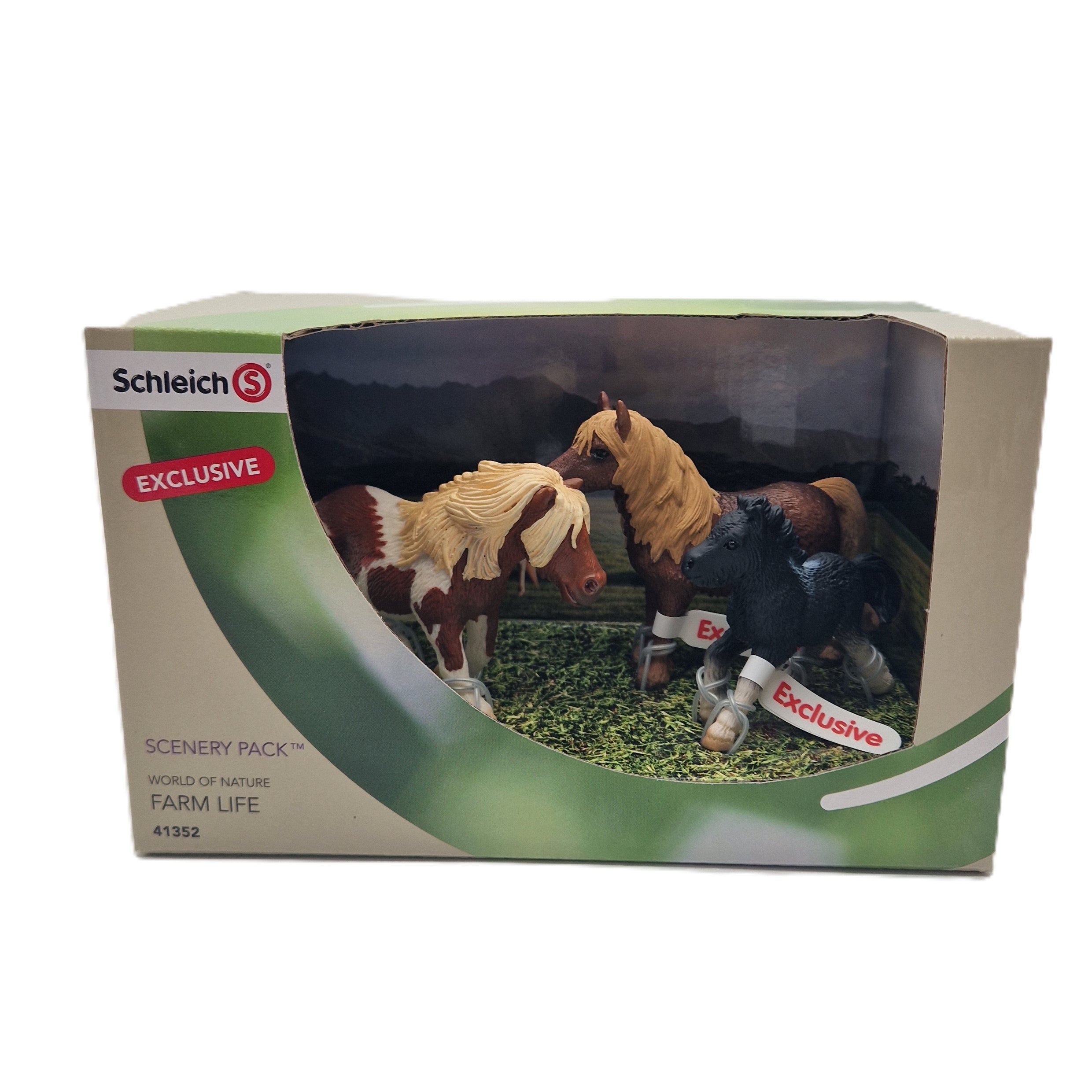 Schleich 41352 Scenery Pack Shetland Pony Familie Exklusiv