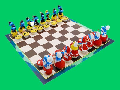 Grosses Schlumpf - Schachspiel  gaschers   